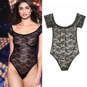 Victoria’s Secret metallic black teddy